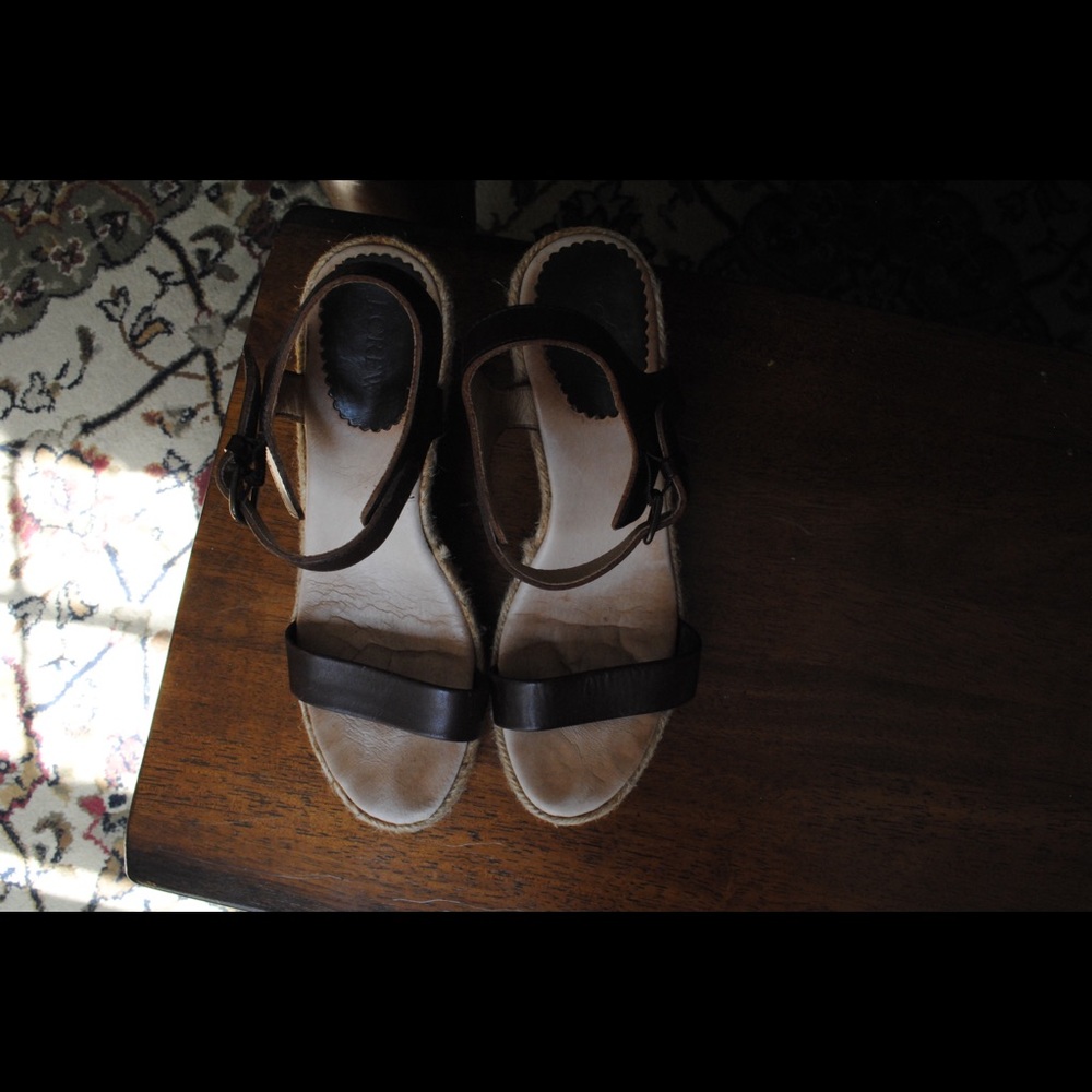 Barely worn wedge sandals.